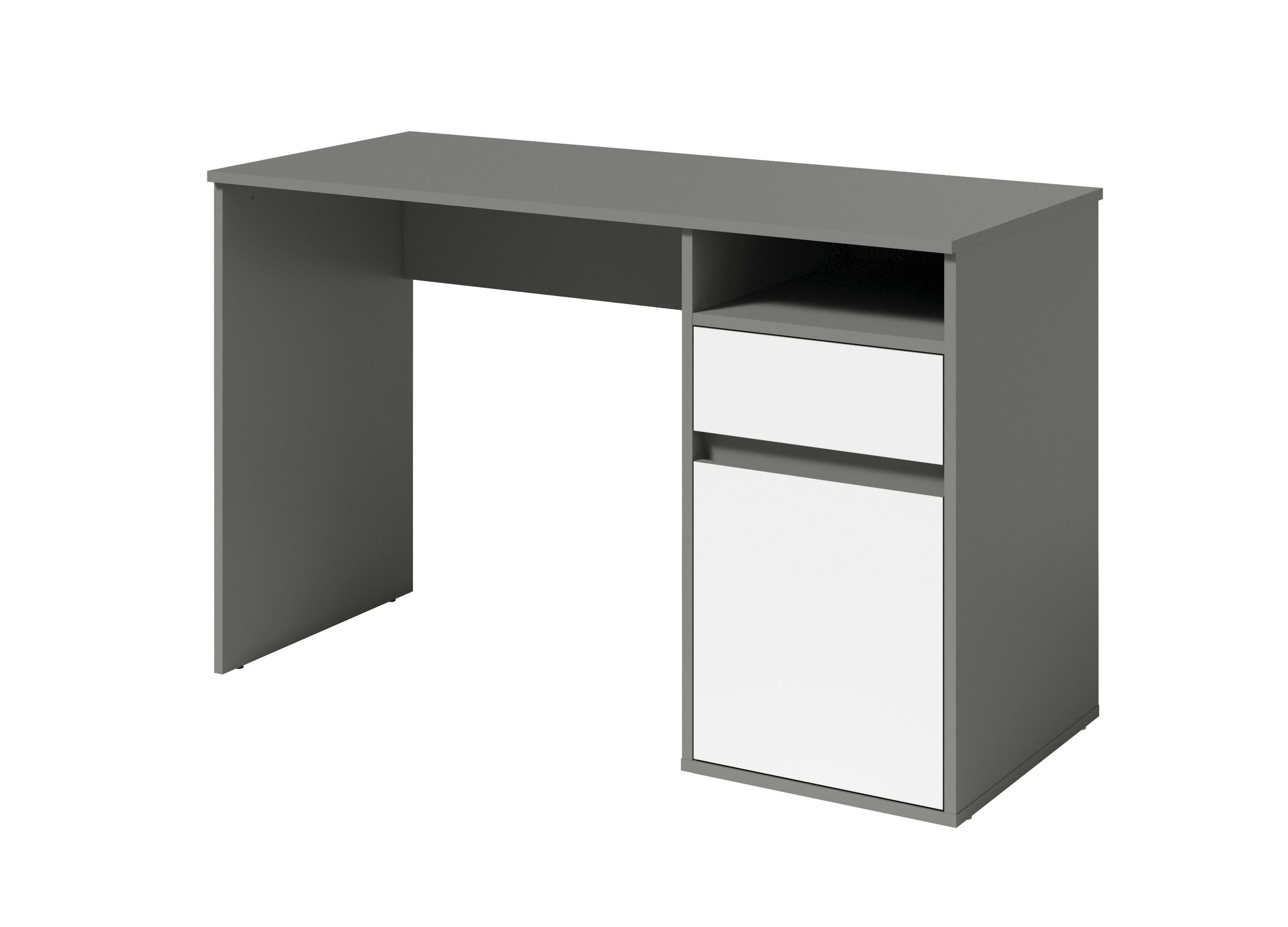 SCHREIBTISCH REGIS 120x53x75,5 cm Bürotisch Computertisch, Graphitfarben - Graphitfarben, Holzwerkstoff (53/120/75.5cm) - MASSENO