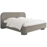 POLSTERBETT Aurora mit Bettkasten, Lattenrost & gepolsterten Füßen in Taupe Chenille 140x200 cm - Taupe/Beige, Holzwerkstoff/Textil (140/200cm) - WFL GROUP