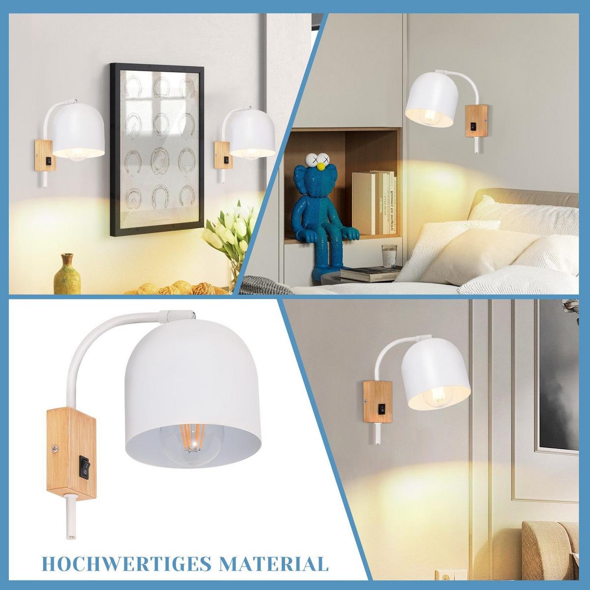 WANDLEUCHTE Marie - Weiß, Metall (13/22/21cm) - Nettlife