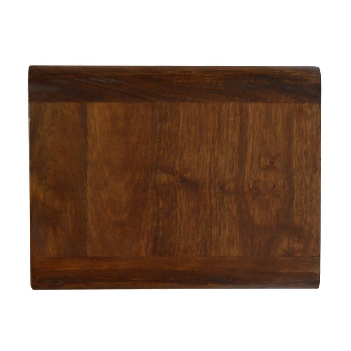 NACHTTISCH Wandmontierter Kastanienfinish, 1 Schublade, 1 Offenes Fach, Braun - Messingfarben/Braun, Holz/Metall (45/25/32cm) - Artisan Furniture