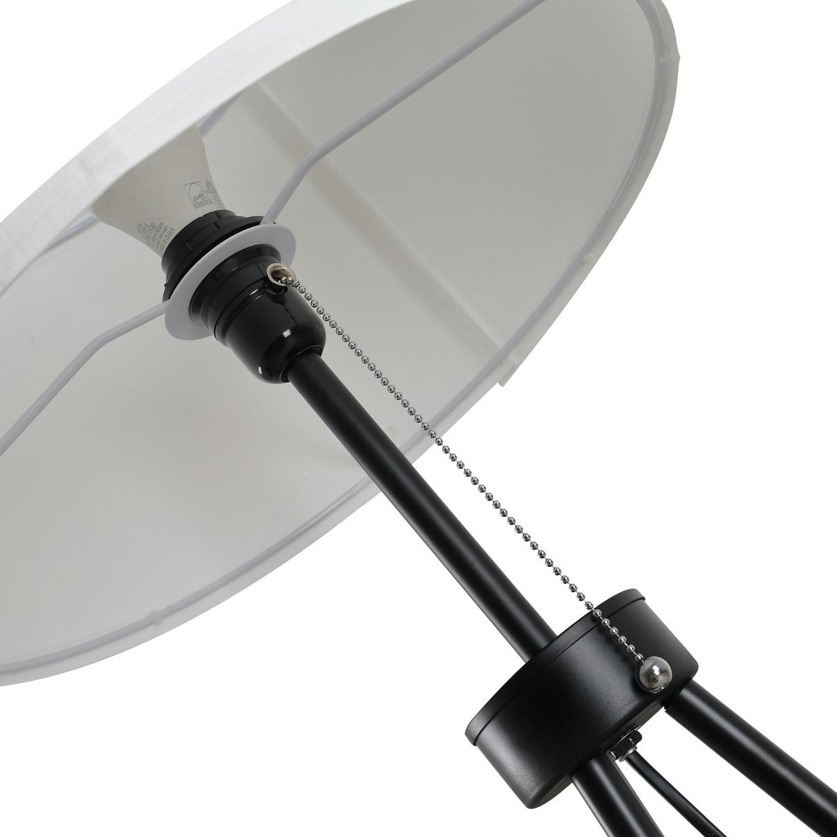 STEHLAMPE Stehleuchte Standleuchte E27 Stahl 37x37x152cm (Schwarz+Weiß) - Multicolor, Metall (37/152/152cm) - HOMCOM