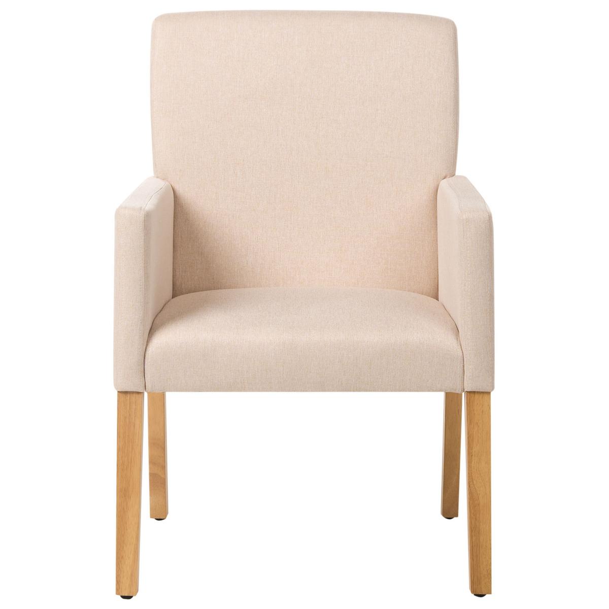 ESSZIMMERSTUHL Polsterbezug Beige Rockefeller - Beige, Holz/Textil (58/89/60cm) - Beliani