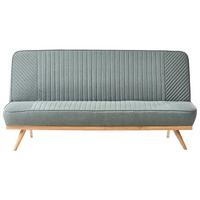 SCHLAFSOFA 2-Sitzer Stoff Grün Kalfafel - Braun/Grün, Textil (191/84/73cm) - Beliani