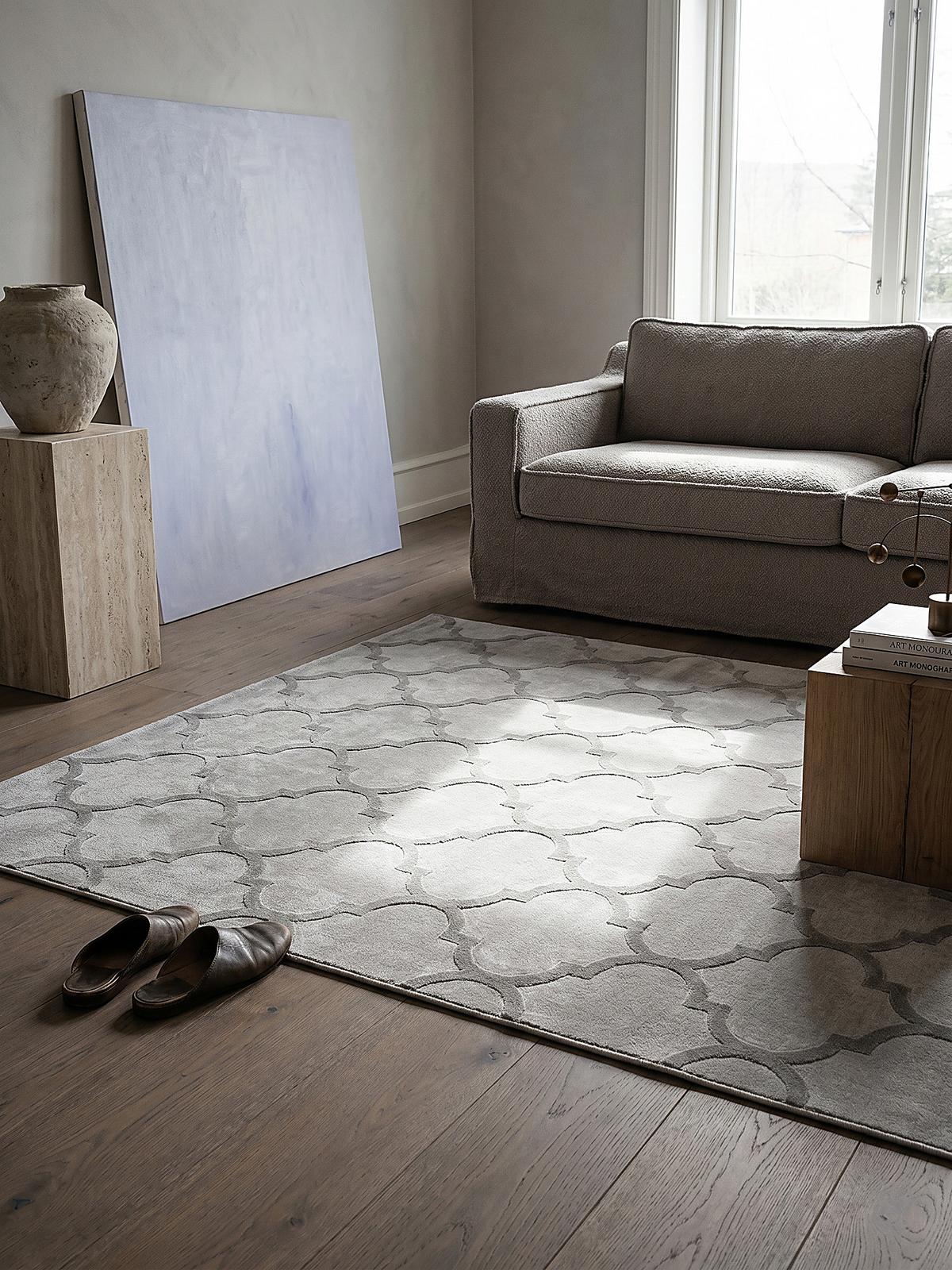 KURZFLORTEPPICH Orientalisch ERESMA Polyester Grau 200 x 290 cm - Grau, Textil (200/290cm) - KADIMA DESIGN