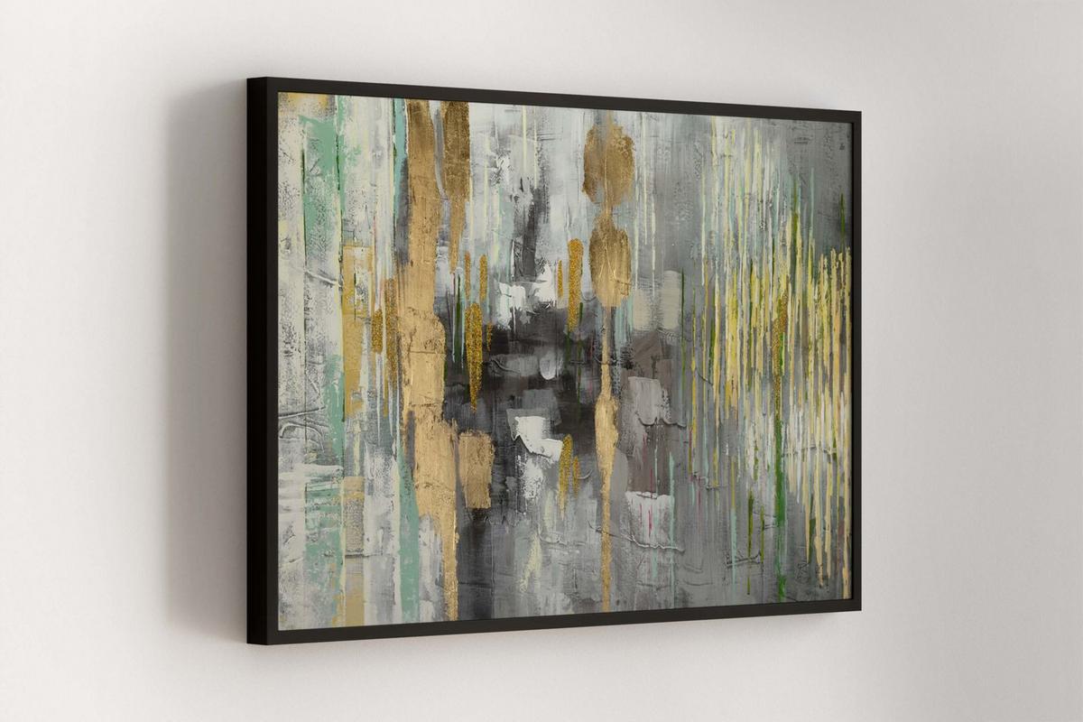 ÖLGEMÄLDE 120/80 cm - Gelb, Holz/Textil (120/80cm) - KUNSTLOFT