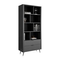 REGAL SCARLETT MIT SCHUBLADEN SCHWARZ - Schwarz, Holzwerkstoff (88/193.8/38cm) - Lookway