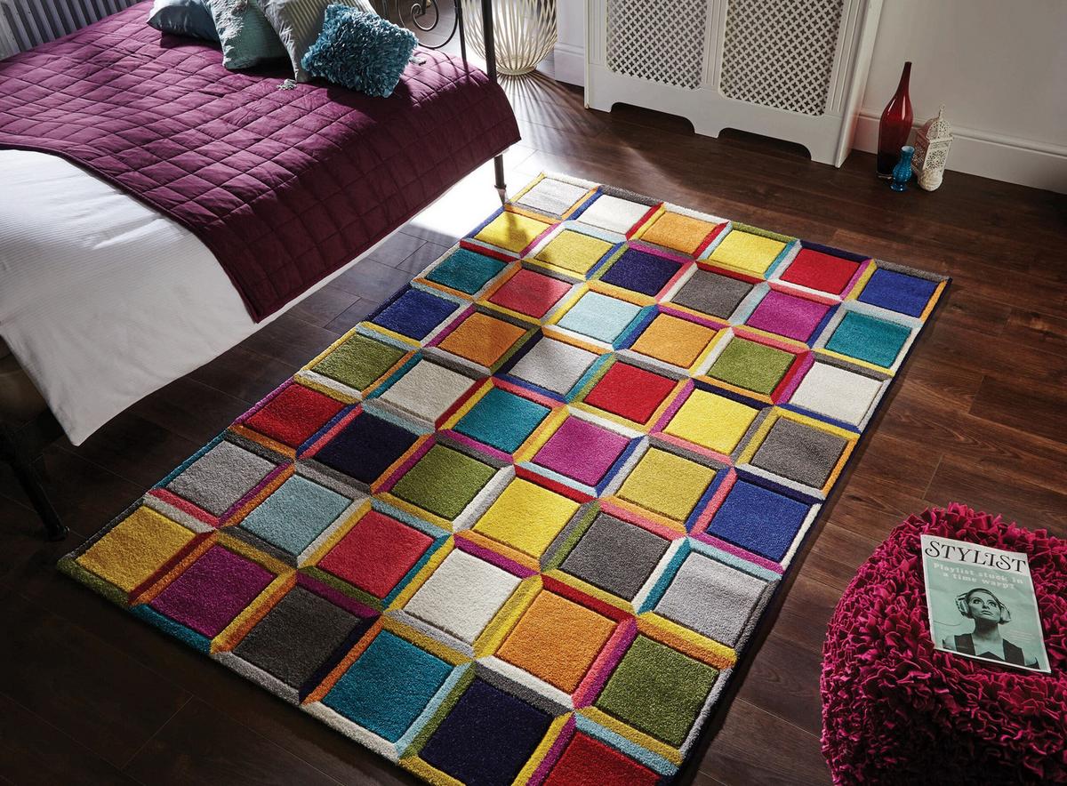 TEPPICH MEON, geometrisch, aus Polypropylen, Florhöhe 11 mm, Bunt, 160 x 230 cm - Multicolor, Textil (230/160cm) - KADIMA DESIGN