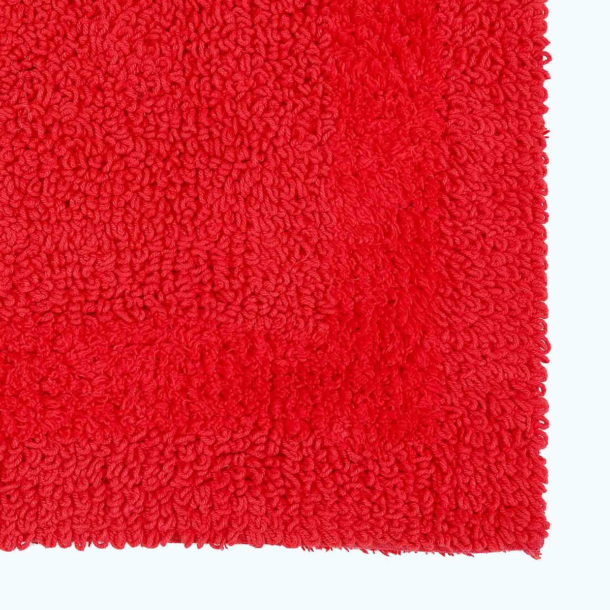 DUSCHVORLEGER 50/50 cm, 100% Baumwolle, wendbar - Rot, Textil (50/50cm) - Homescapes