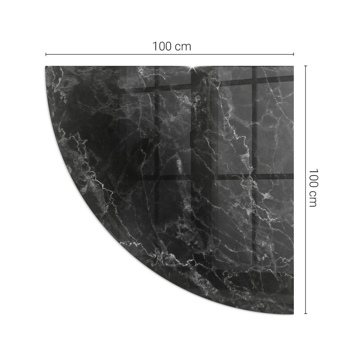 GLASPLATTE für Kamin 100x100 cm - Schwarz, Glas (100/100/0.4cm) - TULUP