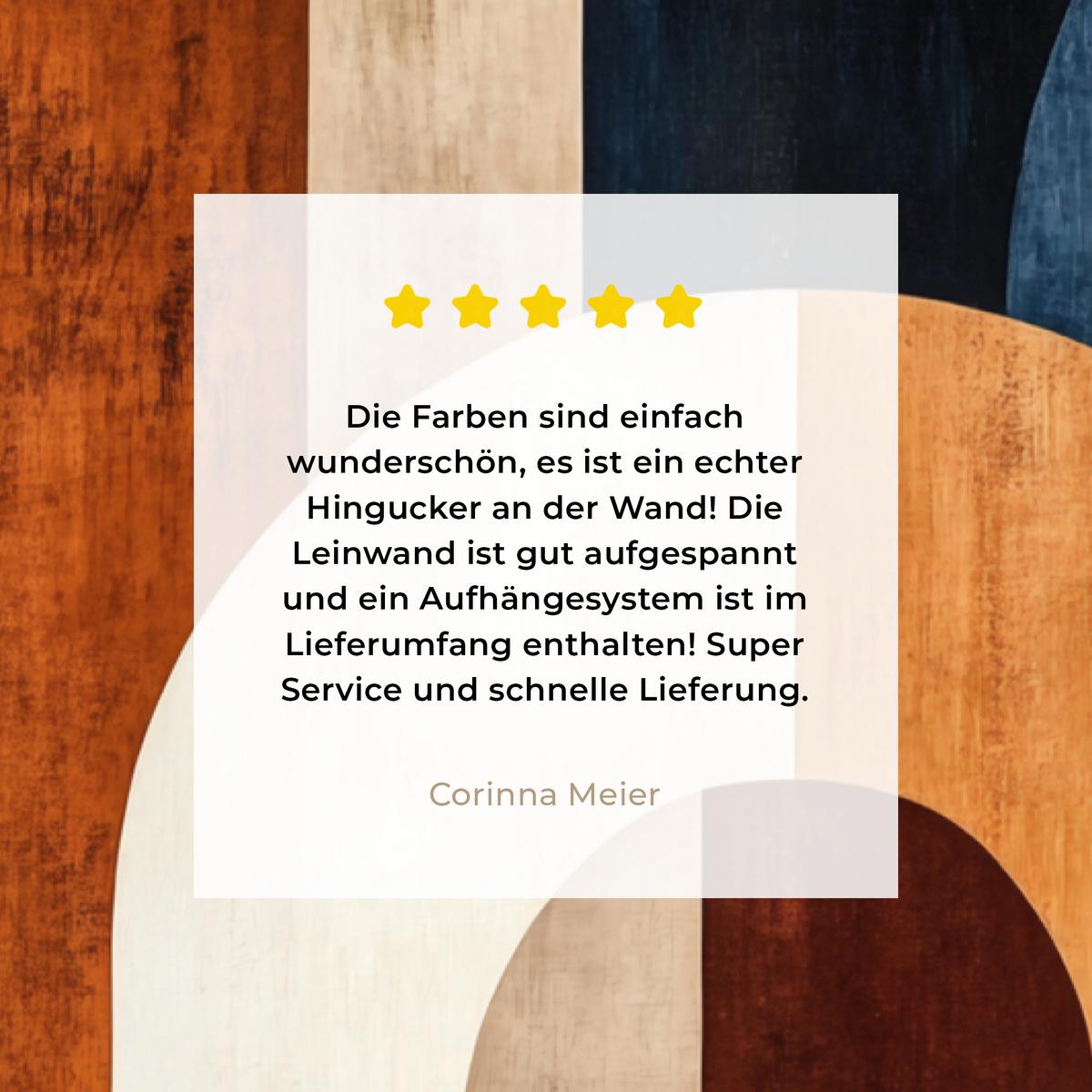 LEINWANDBILD Abstrakt - Formen - Dunkelblau Deko Groß 90x140 cm - Cognac, Textil (90/140cm) - MuchoWow