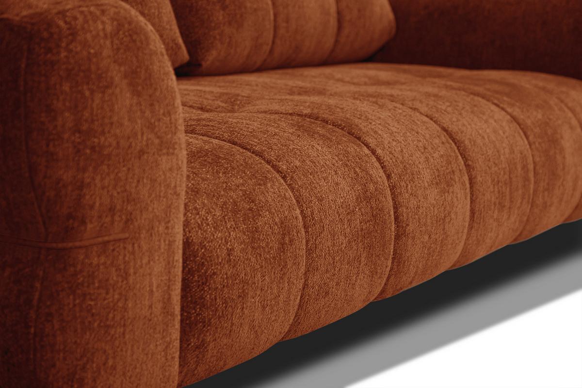 SOFA SALVINI 3-Sitzer, orange - Orange, Holz/Textil (237/88/99cm) - Wozimo