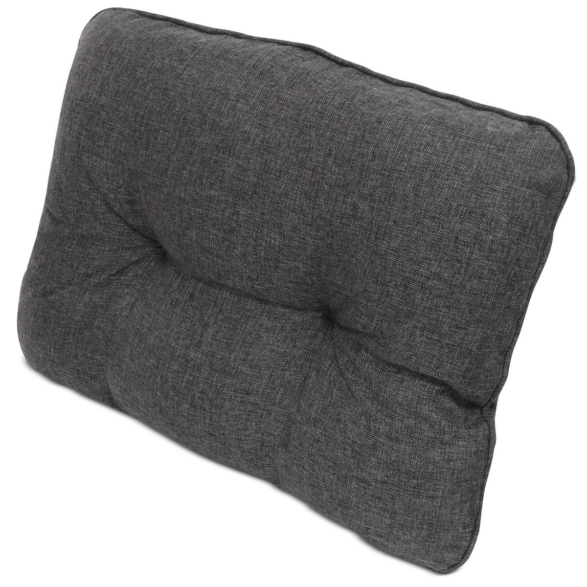 LOUNGEKISSEN Beauflair Outdoor Rücken 50/40/12cm Graphitgrau - Graphitfarben, Textil (40/12/50cm) - Beautissu 