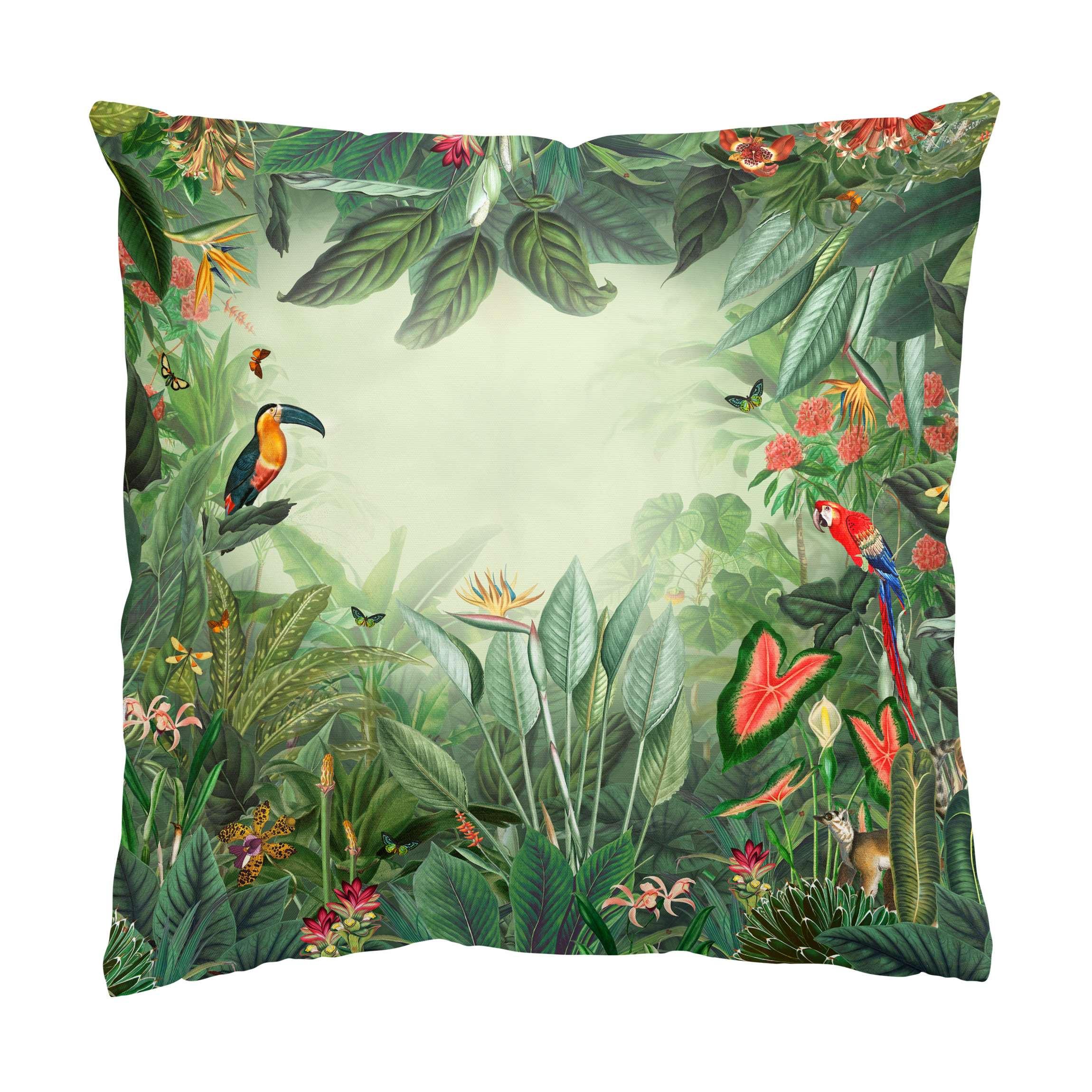 KISSENBEZUG Vintage Bunter Dschungel 50/50 cm - Multicolor, Textil (50/50cm) - Bilderwelten