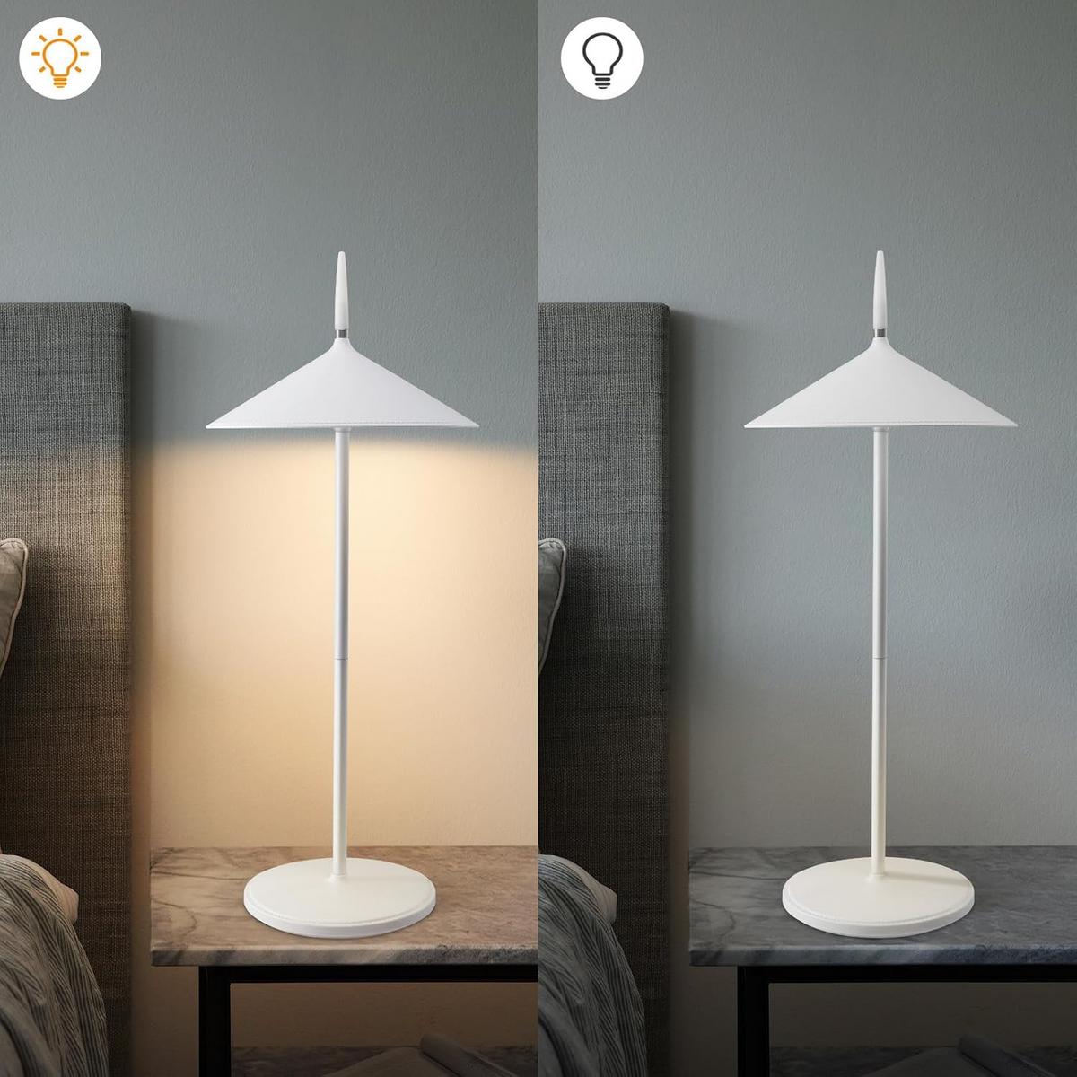 TISCHLEUCHTE Lichtmann 15.4/11.5/37.6 cm - Weiß, Kunststoff/Metall (15.4/11.5/37.6cm) - ZMH