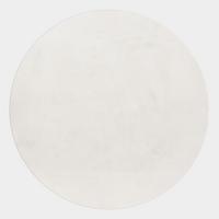KURZFLORTEPPICH Waschbar NECKAR, einfarbig, aus Polyester, Creme, Ø 120 cm - Beige, Textil (120/120cm) - KADIMA DESIGN