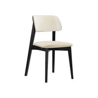 WOHNZIMMER STUHL KT63/C, Holzfarbe: Schwarz - Schwarz/Naturfarben, Holz/Textil (47/80/49cm) - MIRJAN24