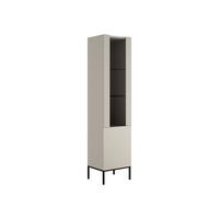 VITRINE Como - Kaschmir/Schwarz, Holzwerkstoff/Metall (50/190/42cm) - MIRJAN24