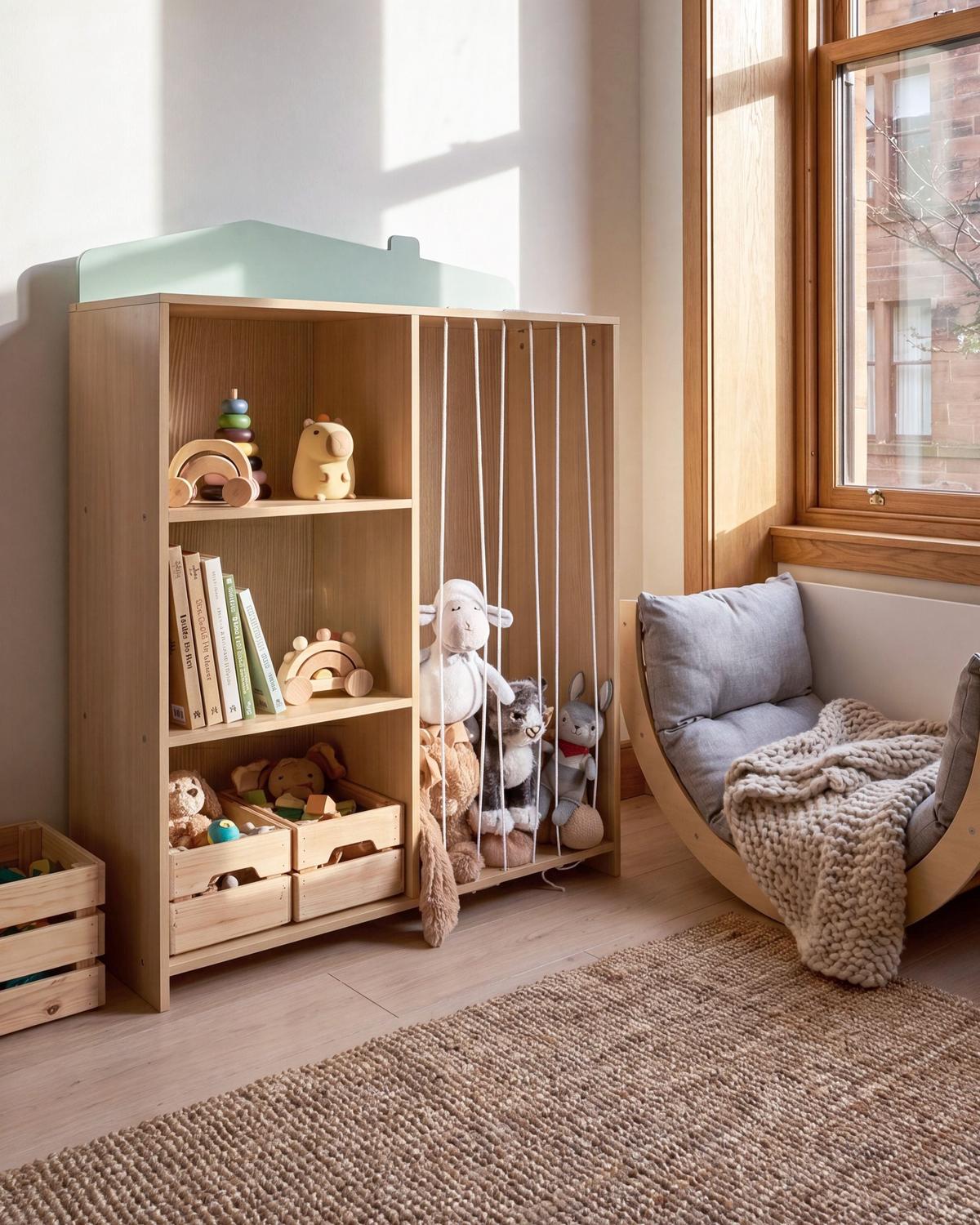 REGAL mit 3 Ebenen 105 cm Hellbraun Lackey - Hellbraun/Braun, Holzwerkstoff (80/105/30cm) - Beliani