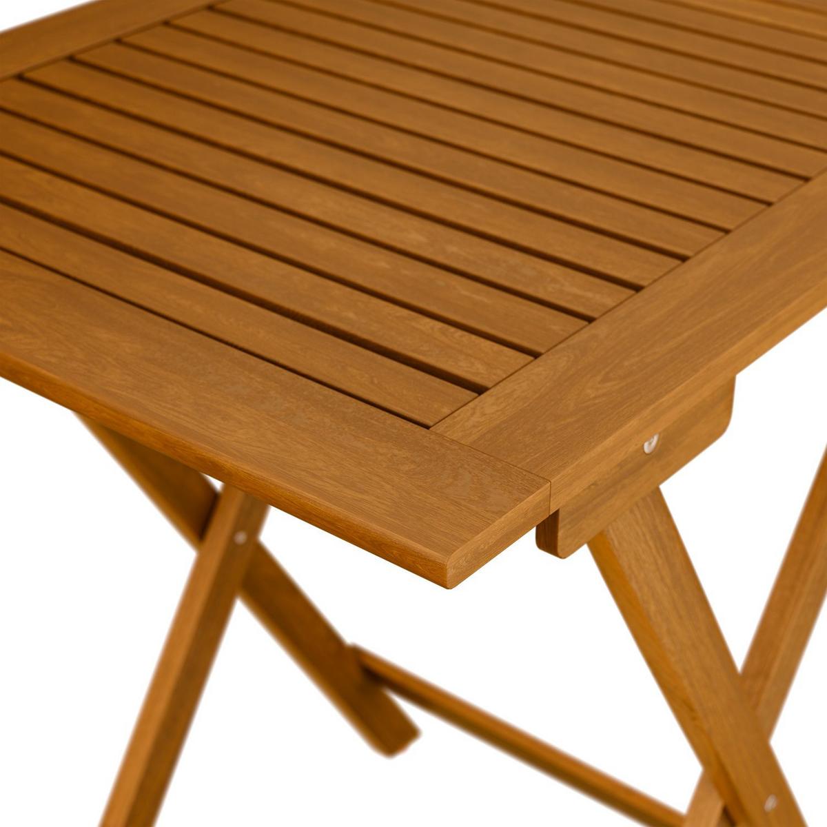 GARTENBEISTELLTISCH Zadar natur 60x58x76 cm - Naturfarben, Holz (60/58/76cm) - Juskys