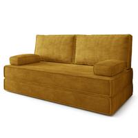 BETTSOFA SILAR aus Schaumstoff Kordstoff Gelb Schlaffunktion - Gelb, Textil (170/86/80cm) - MASSENO