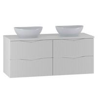 DOPPELWASCHTISCH 120.6cm Tao Weiß - Weiß, Holzwerkstoff (120.6/50/45.8cm) - Petits-meubles