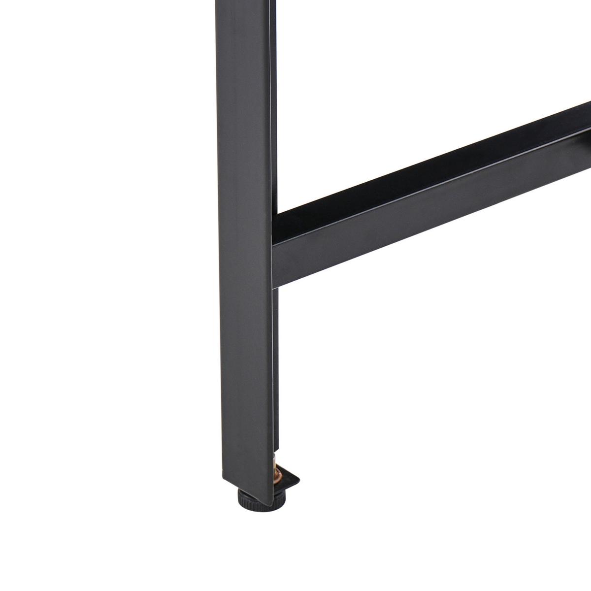 OUTDOOR-BARTISCH Schwarz Maenza - Schwarz, Metall (40/120/105cm) - Beliani