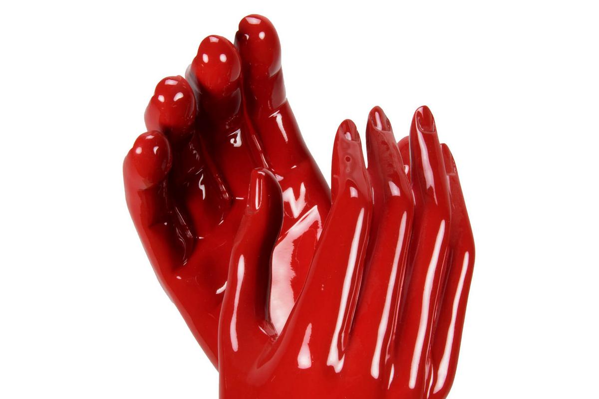 SKULPTUR Rot 21/41 cm - Rot, Stein (4.85/41/21cm) - KUNSTLOFT