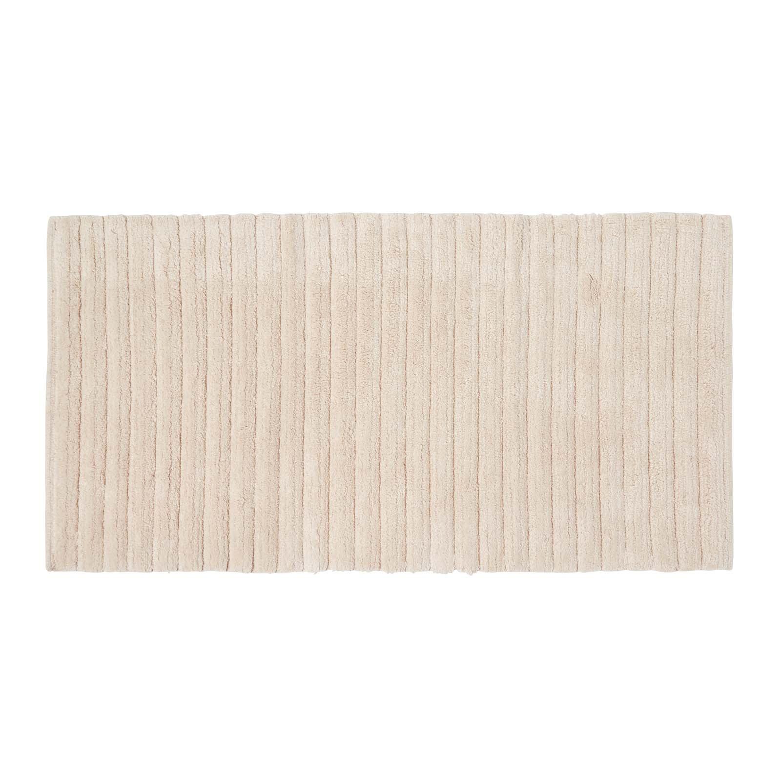 BADLÄUFER gerippt 50/100 cm, Baumwolle - Sandfarben, Textil (50/100cm) - Homescapes