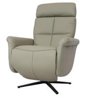 RELAXSESSEL Grau - Grau, Leder (76/110/153cm) - MCW