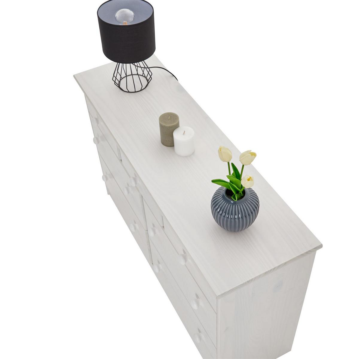 KOMMODE RONDO weiß - Weiß, Holz (117/74/35cm) - IDIMEX