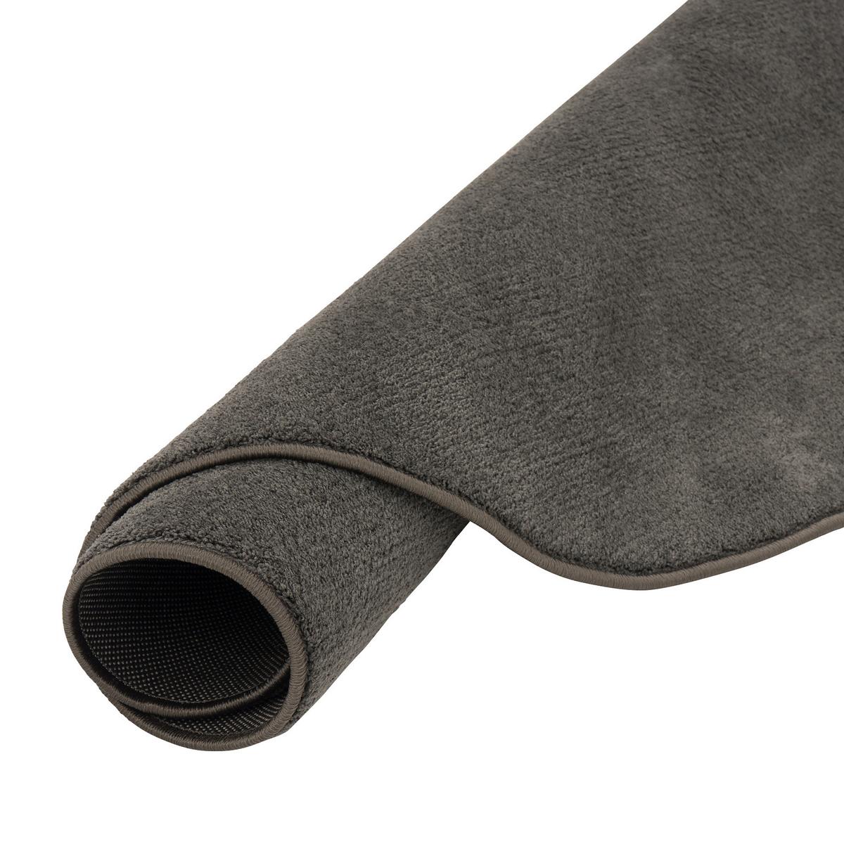 LUXUS SUPER SOFT HOCHFLOR LANGFLOR TEPPICH DELUXE RUND - Anthrazit, Textil (100/100cm) - Snapstyle