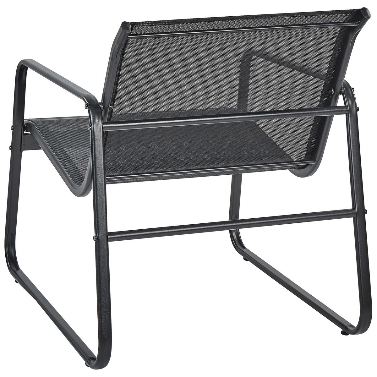 LOUNGE SET 4-Sitzer Metal Schwarz Barrea - Schwarz, Metall - Beliani