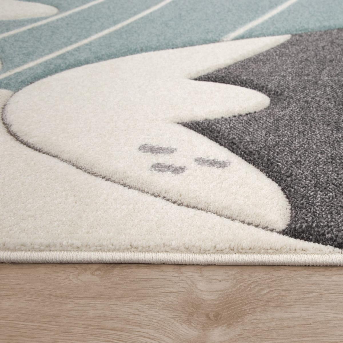 KINDERTEPPICH, mit Bergmotiv, aus Polypropylen, Creme, 140 x 200 cm - Beige, Textil (200/140cm) - KADIMA DESIGN