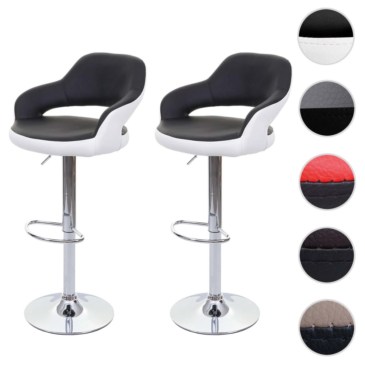 BARHOCKER Schwarz, Weiß 2er-Set - Schwarz/Weiß, Textil (51/105/55cm) - MCW