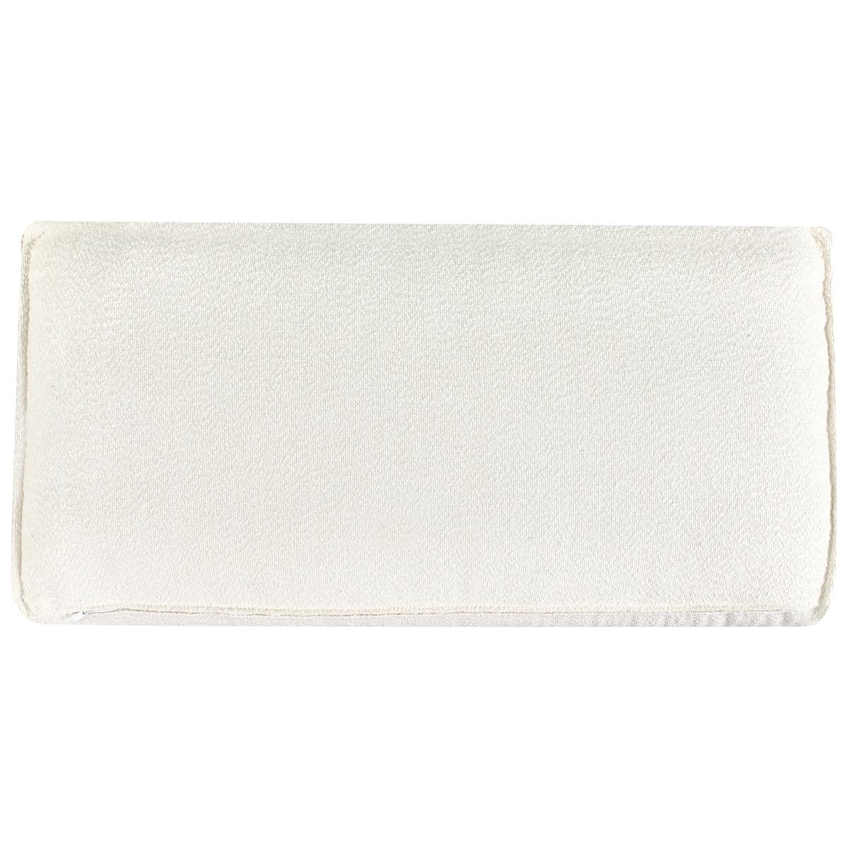 OTTOMANE Bouclé Cremeweiß Renders - Creme, Textil (114/44/70cm) - Beliani