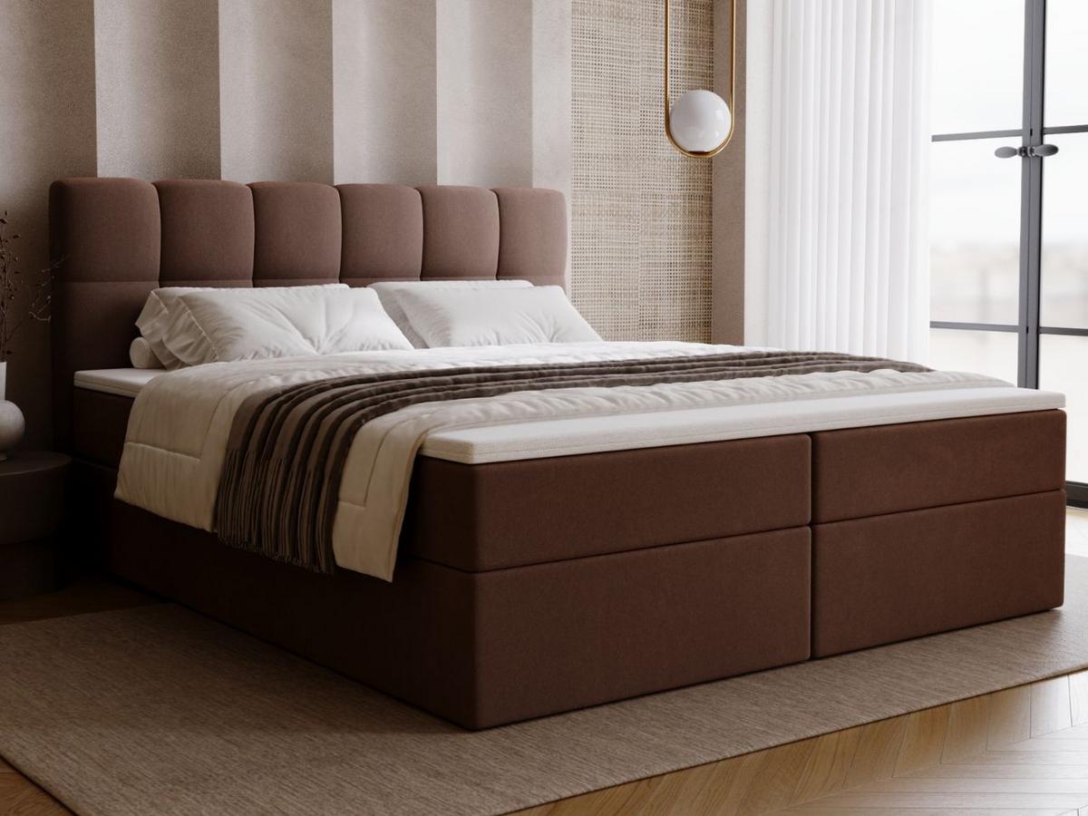 BOXBETT Maison 160x200 Braun - Braun, Holz/Textil (160/200cm) - Graingold