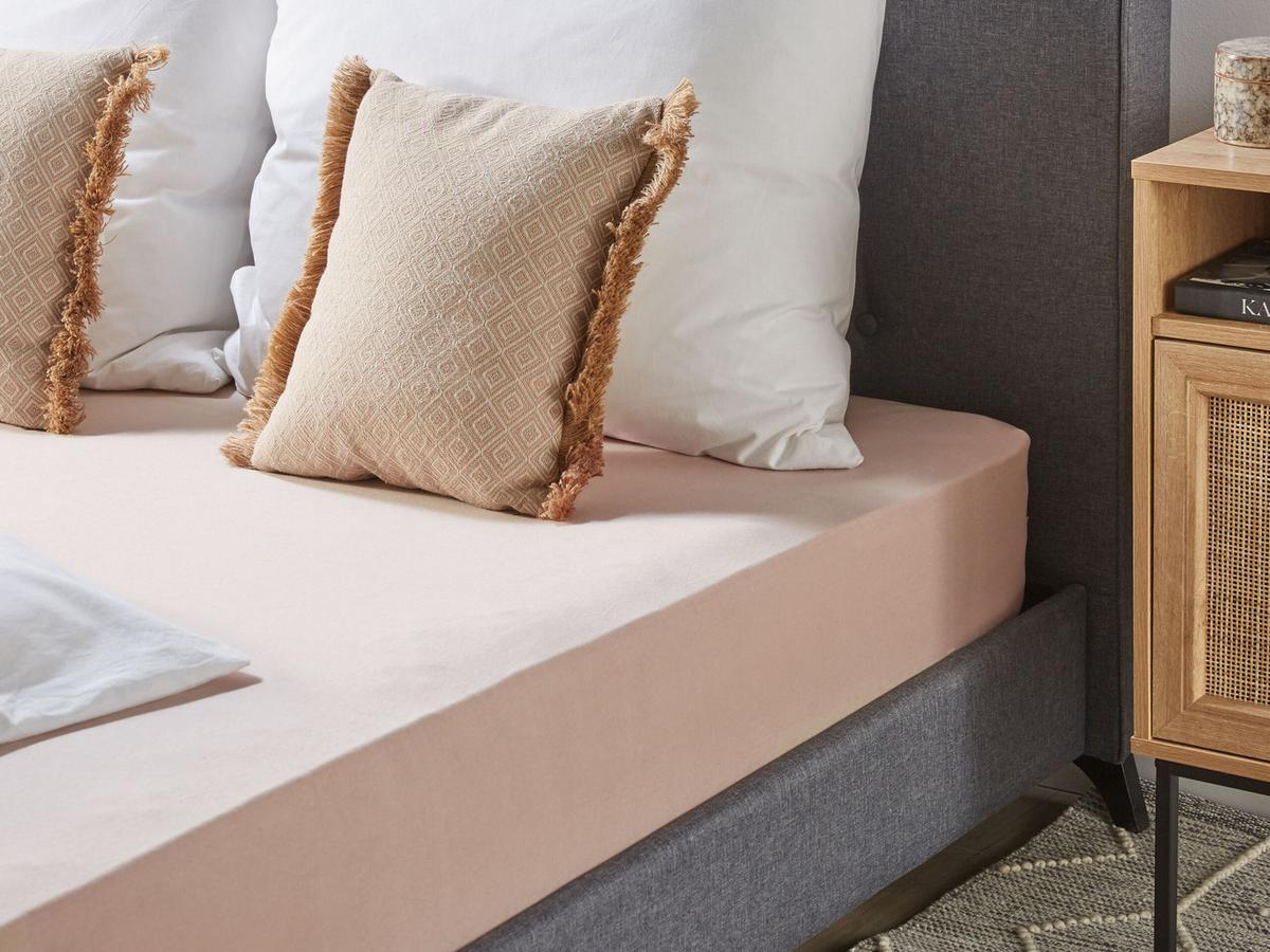 SPANNBETTLAKEN Beige 160 x 200 cm Hofuf - Beige, Textil (160/200cm) - Beliani