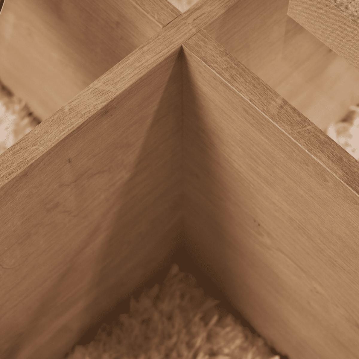 COUCHTISCH mit gekreuzten Beinen und gehärteter Glasplatte 75/75/35 cm - Eichefarben, Holzwerkstoff (5.5/75/35cm) - Calicosy