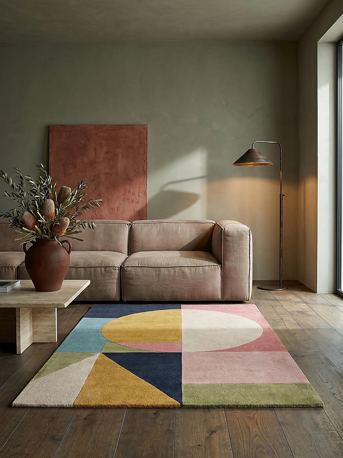 WOLLTEPPICH DEBEN, geometrisch, Strahlend-Bunt, 200 x 290 cm - Multicolor, Textil (290/200cm) - KADIMA DESIGN