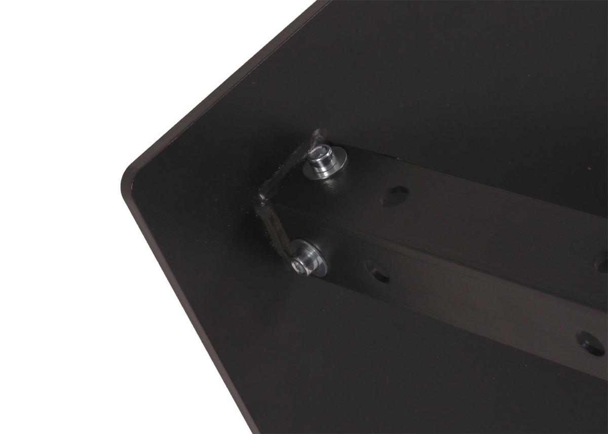 BODENPLATTE SCHIRM PRO Schwarz - Schwarz, Metall (55/55cm) - MCW