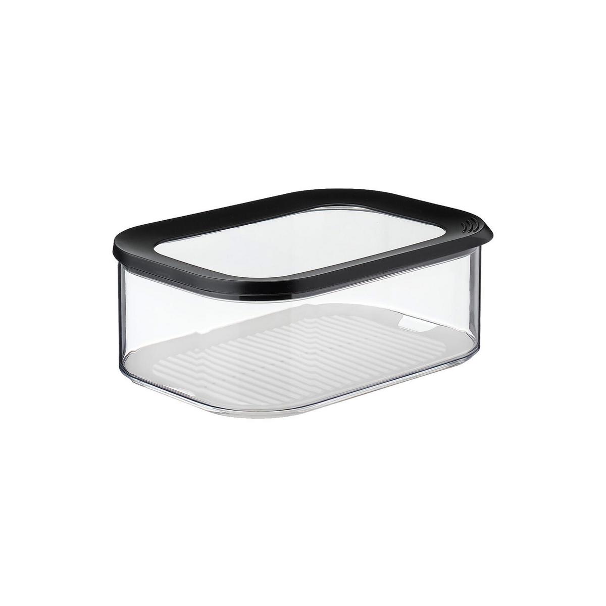 KÄSEDOSE Modula schwarz 2000 ml - Schwarz, Kunststoff (16/8.6/22.4cm) - Mepal