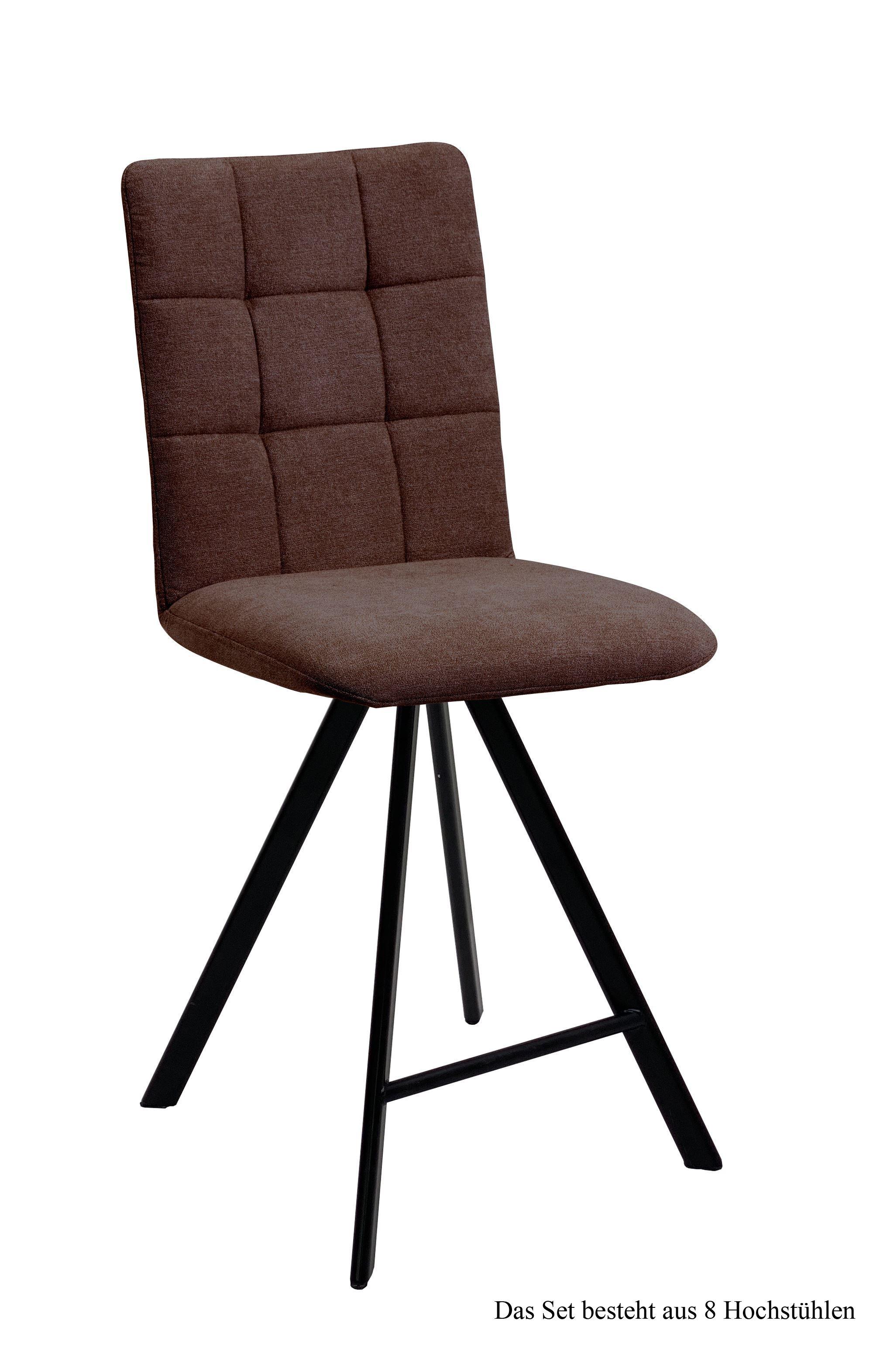 THEKENSTUHL drehbar (8er-Set) Destiny 47x108x60 Schwarz/Braun - Schwarz/Braun, Kunststoff (60/108/47cm) - 58aufmkessel