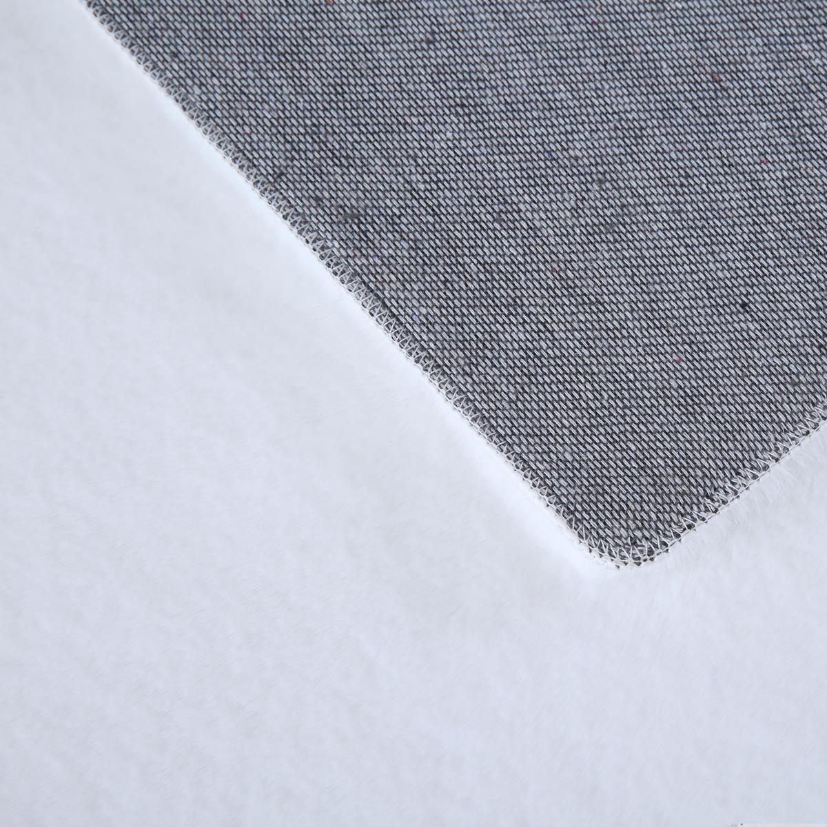 KURZFLORTEPPICH Waschbar NECKAR, einfarbig, aus Polyester, Weiß, Ø 120 cm - Weiß, Textil (120/120cm) - KADIMA DESIGN