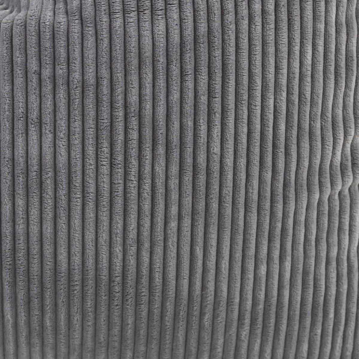 SITZSACK Sofa mit rundem Hocker - Grau, Textil (160/70/93cm) - icon