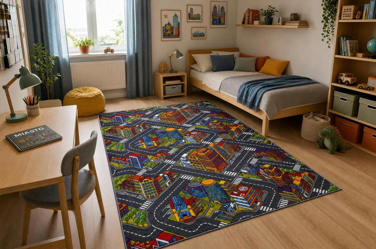 TEPPICH STRAßEN BIG 100/150 cm - Grau, Textil (100/150cm) - rugsX