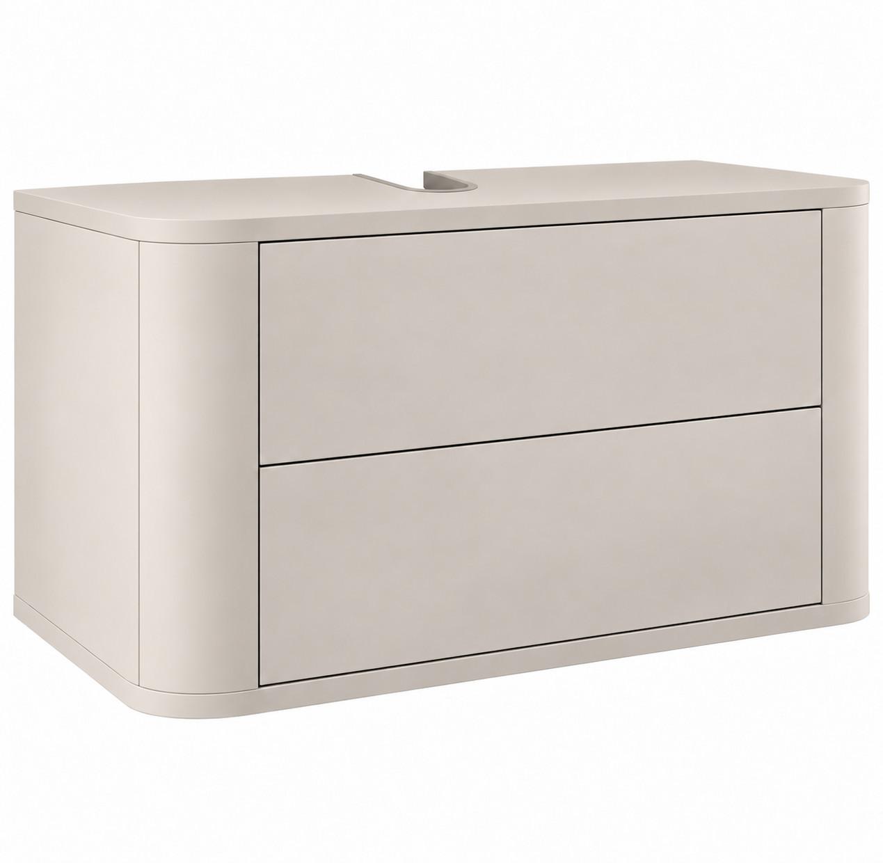 WASCHBECKENUNTERSCHRANK Como 2 Schubladen Cashmere - 80 x 46 x 46 cm - Kaschmir, Holz (80/46/46cm) - Badplaats