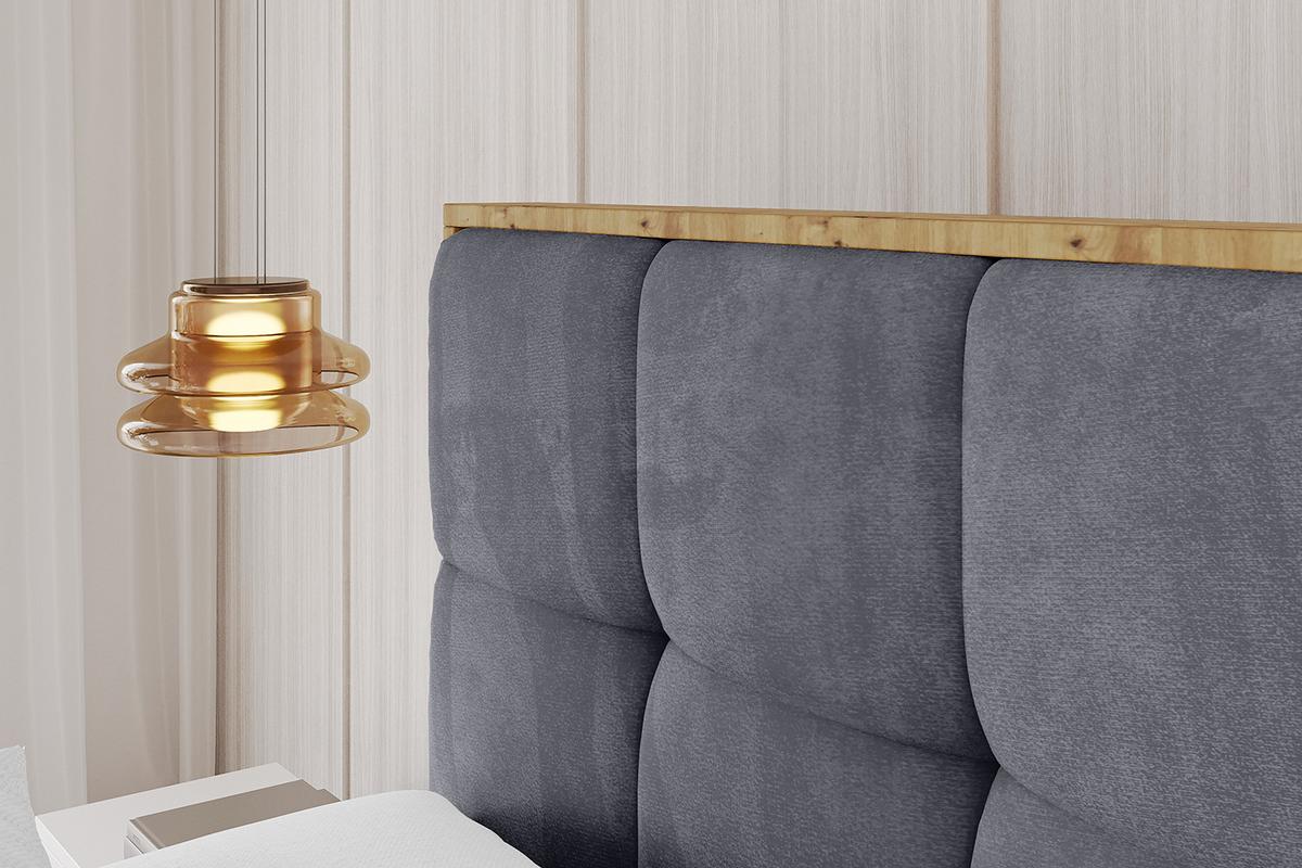 POLSTERBETT mit Bettkasten und Lattenrost, Bett mit Matratze H3/H4 - ENZO7 140x200 - Dunkelgrau, Holzwerkstoff/Textil (140/200cm) - ALTDECOR