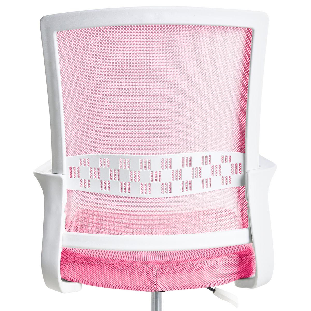 BÜROSTUHL Rosa Ease - Pink, Textil (54/94/54cm) - Beliani
