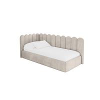 EINZELLBETT Jugendbett mit Bettkasten, Rechts - ARTY 80x200 Beige - Sandfarben, Holzwerkstoff/Textil (80/200cm) - ALTDECOR