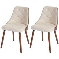 ESSZIMMERSTUHL Beige 2er-Set - Beige/Creme, Textil (50/82/53cm) - MCW